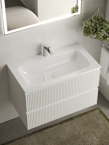 Тумба под раковину Sancos SNOB R SNR80W 79х45х50 подвесная цвет белый - фото 5